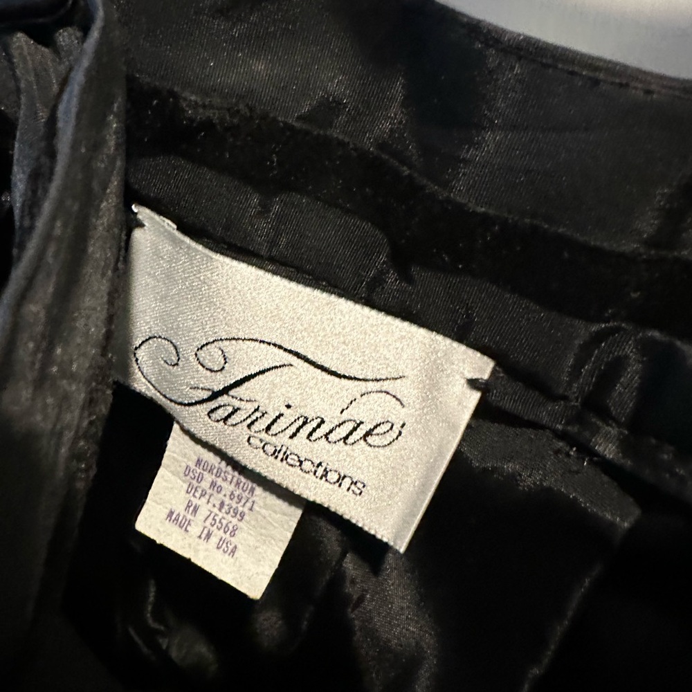 Vintage Farinae Collection black taffeta Maxi A-Line Pleated Skirt for Cocktail - Picture 6 of 9
